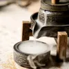 Burners Retro Ceramic Waterfall Backflow Incense Burner Incense Holder Aromatherapy Furnace Home Tearoom Zen Yoga Decor