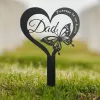 Décorations de cimetière pour la perte du père, marqueur métallique, piquet de jardin commémoratif, plaque commémorative papillon étanche