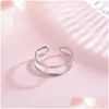 Cluster Rings 925 Sterling Sier S925 2024 Cross Opening Female Girls Gift for Women Jewelry Drop Delivery Ring OTQF5