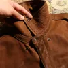 Fi marque cuir de vache aviateur veste peau de vache Bomber manteau pour homme en cuir véritable pardessus vol homme vêtements style américain h1Wm #
