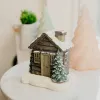 Burners Resin Log Cabin Incense Burner Creative Christmas Cottage Incense Burner Sandalwood Aromatherapy Diffuser Furnace Home Decor