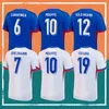 2024 French Benzema Mbappe Soccer Jersey 24/25 Griezmann Pogba Kante Maillot Foot Kit Top Shirt Dembele Varane Saliba Digne Giroud Football Men Kids