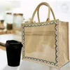 Storage Bags Linen Tote Shopping Replaceable Decorative Canvas Waterproof Heavy Duty Bag For DIY Gift Activity