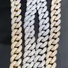 2024 Miami West Coast Style 925 Silver 15 mm Hip Hop Cuban Link Moissanite Diamond Iced Out Collier Chaîne