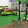 装飾的な花25/50cm人工草原グラスディーマットランドスケープモデル列車の風景レイアウトシミュレーション芝生の庭の床