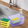 Distributore di sapone liquido e porta spugna multifunzionale Anti slip portatile bottiglia per pompa manuale portatile 2 in 1 gadget per il bar