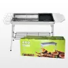 Grills Barbecue domestique extérieur épaissi en acier inoxydable Grill BBQ bois charbon de bois Grill Portable pliant Grill Barbecue appareils