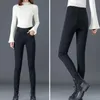 Oversize 26-38 preto magro lápis jeans mulheres cintura alta calças jeans estiramento leggings vaqueros casual pantalones jean 240315