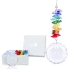 Suncatchers hd chakra hängande kristall sol ansikte prismor fengshui prydnad solfångare bakre spegel bil charm fönster dekor