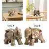 Figurine decorative Scultura artigianale Decorazione da tavolo Ornamenti di elefanti per l'arredamento dell'home office