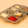 Moulds 8 Grids Steel Carbon NonSticky Cake Mold Cheesecake Bread Loaf Pan Baking Mould Pie Tin Tray Bakeware Tool Accessories