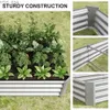 Planters Pots Planter Raised Garden Bed Outdoor Large Heavy Metal Box Steel Kit for Vegetables Flowers Herb Silver Garden Supplies 240325