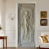 Stickers European Style 3D Embossed Figure Statue Art Wall Mural Living Room Bedroom Door Sticker Selfadhesive Wallpaper Papel De Parede