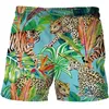 Nya Jungle Animals Bermuda Shorts för herrkläder unisex strand kort överdimensionerad 2022 avslappnad sommar 3d tryck Sweatpants 363d#