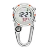 Digital Carabiner Clip Sport Hook Clock Hospital Gift Electronic Luminous Multi-Function FOB Nurse Watch Outdoor Sport Watch LJ2012410