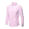 Heren wit overhemd lange mouwen strijkvrij zakelijk professioneel werk kraag kleding casual pak knop tops plus maat s-5xl 240318