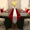 Chemin de Table élégant, 1 pièce, table moderne Simple, faux luxueux pour décoration de mariage et de fête de noël, gris 240325