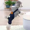 Adorable ours en tricot à sauter de chien - Tépanisme confortable et facile à boucle de presse de presse pour les petits / moyens chiens