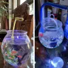 Tanks Plastic Round Aquarium Unbreakable Clear Desktop Fish Bowls for Small Fish Multiple Size Vases for Candy Ornament Holder