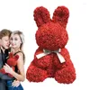 Fleurs décoratives 28cm Rose Fleur Artificielle Cadeau Pour Enfants Décor De Bureau Anniversaire Saint-Valentin