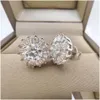 Stud Luomansi 0 5Ct 5mm D Boucles d'oreilles S925 Sier a réussi le test de diamant femmes bijoux fête de mariage cadeau d'anniversaire 230519 Drop Delivery Dhn3F