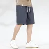 10xl 170 kg casual shorts Summer Loose Stretch Five Point byxor Herr randig stickad fast färg Sweatpants Shorts Män 9xl D4ZO#