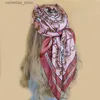 Bandana's Durag Bandana's Durag Vintage Bloemen Vierkante Sjaal Voor Vrouwen Zijden Sjaals Halsdoek Vrouwelijke Print Hoofdband Op Het Hoofd Wraps Foulard Hijab Haarbanden Y24032