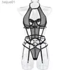 Ensemble Sexy ensemble de lingerie en maille Sexy lingerie sexy pour femme + porte-jarretelles + ensemble de sous-vêtements lingerie sexy C24325