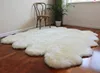 Tapis Grand tapis en fausse peau de mouton en peluche, couverture en fourrure artificielle blanche, pour salon, chambre à coucher, tapis de sol, noël