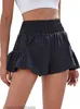 Summer Womens Short Mini Skirts LU-223 Fitness Running Yoga Quick Dry Gym Pant High Waist Shorts with Pockets