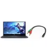 Headphone Earphone Audio Cable Micphone Y Splitter Adapter 1 To 2 Connected Cord Transfer To Laptop PC