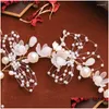 Hårklämmor Barrettes Brud Rhinestone Vine Elegant Accessories Earrings For Party Birthday Drop Leverans smycken Hairjewelry Otxr8