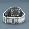 Njut av Stainls Steel Natural Diamond Skeleton Watch som exudsatt oöverträffade attraktiver med förbättrar VVS Clarityi4ck