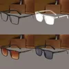 Lunettes de créateur élégantes pare-soleil lentilles dégradées uv400 polarisant lunettes de luxe cadre carré clair bleu blanc miroir jambes lettres lunettes de soleil en plein air hj079 C4