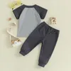 Set di abbigliamento per bambini pantaloni estivi set mamas lettere maglietta abiti da bambino lungo