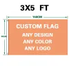 Accessoires aerlxemrbrae vlag Op maat bedrukte vlag 90 x 150 cm polyester Personaliseer vlaggen en spandoeken voor sport Outdoor Banner gepersonaliseerde vlag