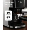 Tools SHARDOR elektrische Kaffeemühle mit Grat für Espresso mit präzisem elektronischem Timer, verstellbare Kaffeebohnenmühle mit Touchscreen