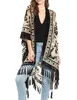 Sarongs Mjsereca Bohemian Fashion Womens Burn Long Kimono 카디건과 프린지 비치 커버 럭셔리 휴일 캐주얼 카디건 24325