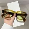 Güneş Gözlüğü 2024 Polygon Klasik Perçin Kadınlar Erkekler İçin Vintage Güneş Gözlük Tasarımcı Punk Zeytin Yeşil Gözlük