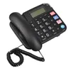 Schwarzkordelte Telefon mit Big Button Schreibtisch Festnetz Telefonunterstützung Hände-FreeredialFlashspeed-Wähllautstärke 240314