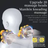20d Massagekudde med värme Shiatsu för hals axelben Knådning Kudde Massager Justerbar Airbag Car Home Compress 240309