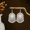 Imitation Silver Miao Earrings, Ethnic Minority Tourist Attraction Earrings, Bohemian Long Leaf Tassel Earrings5