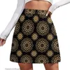 Röcke Retro Böhmen Rock Sommer Trippy Mandala Print Harajuku Casual A-linie Kawaii Mini Damen Gedruckt Große Größe Kleidung