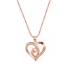 Pendentif Colliers Strass Coeur Collier Tendance Fête des Mères Cadeau Femme Amour Pour Maman Petite Amie Fiançailles Amant Célébration