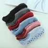 Frauen Socken 2024 Winterkoralle Fleece Innen in Innenraum Nicht-Schlupf-Low-Rohrboot-Socken kaltes Home Silikon Nicht-Schlupf-Bodenstrumpf