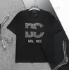 Designer Print T Shirt Short Sleeve Classic Letter Simple Summer Top Fashion Clothes Mens Women Clothing Black White Basic Tee Asian size T-shirt