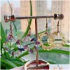 Charme Boucles d'oreilles en pierre naturelle pour femmes à puce de gilet Gravel Quartz Fleur Fleur Construction Fluorite Opale Crystal Drop guérison Livraison Jewe Otuxe