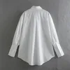 Womens Blouses Shirts 2023 02 Spring Summer Women Female Y Polyester Shirt Brand Blouse Outwear White Drop Delivery Apparel Clothing Otqv5