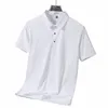 2022 NOWOŚĆ ICE Silk Polos Top Cool Summer Men's Short Suche Szy Quick Dry Polo Shirt for Men Polos Wysokiej jakości lato marka odzieży x2wv#