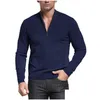 Motha para homens moda 1/4 tirolos de zíper moldura V para pescoço de colarinho de colarinho de colarinho casual lã quente malha masculina tops gota entrega entrega oteup